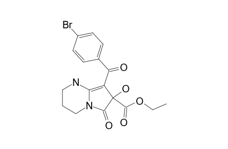 8-(4-BROMOBENZOYL)-7-ETHOXYCARBONYL-7-HYDROXY-6-OXO-1,2,3,4,6,7-HEXAHYDROPYRROLO-[1,2-A]-PYRIMIDINE