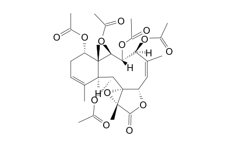 EXCAVATOLIDE-O;(1R*,2R*,3R*,4S*,5Z,7S*,8S*,9S*,10S*,11Z,14S*,17S*)-2,3,4,9,14-PENTAACETOXY-8,17-EPOXYBRIARA-5,11-DIEN-18-ONE