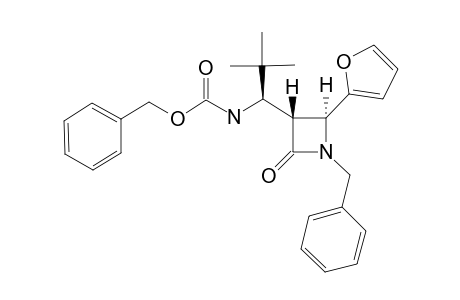 (3R,4S,1'R)-1-BENZYL-3-[1-(BENZYLOXYCARBONYLAMINO)-2,2-DIMETHYL-ETHYL]-4-(2-FURYL)-AZETIDIN-2-ONE