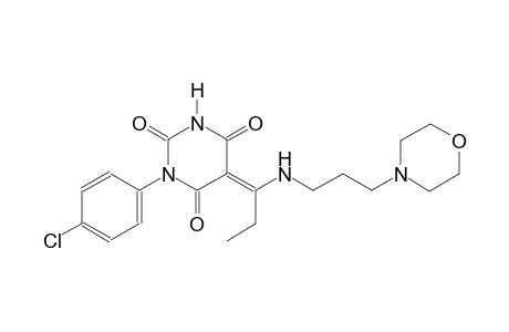(5E)-1-(4-chlorophenyl)-5-(1-{[3-(4-morpholinyl)propyl]amino}propylidene)-2,4,6(1H,3H,5H)-pyrimidinetrione