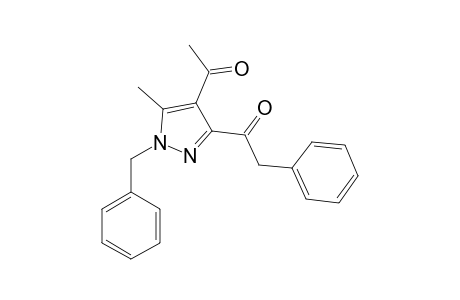 1-[4-acetyl-1-(benzyl)-5-methyl-pyrazol-3-yl]-2-phenyl-ethanone