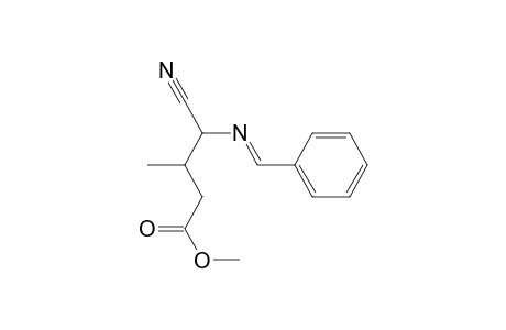 Methyl 4-benzyideneamino-4-cyano-3-methylbutanoate