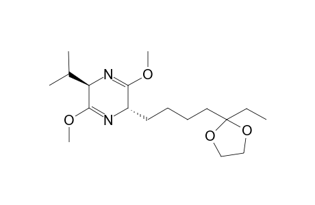 2-[4-(2-Ethyl[1,3]dioxlan-2-yl)butyl]-5-isopropyl-3,6-dimethoxy-2,5-dihydropyrazine