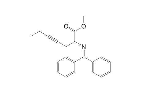 Methyl 2-[(diphenylmethylene)amino]hept-4-ynoate
