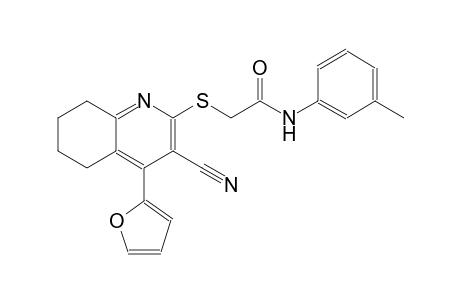 acetamide, 2-[[3-cyano-4-(2-furanyl)-5,6,7,8-tetrahydro-2-quinolinyl]thio]-N-(3-methylphenyl)-