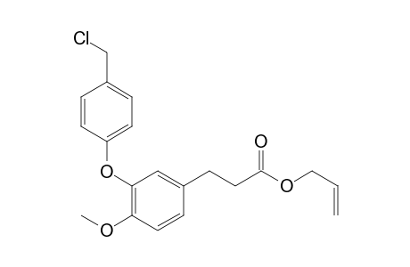 Allyl 3-[3'-(p-(chloromethyl)phenoxy)-4'-methoxyphenyl]-propanoate
