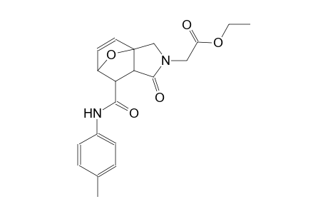 ethyl 2-{6-[(4-methylphenyl)carbamoyl]-4-oxo-10-oxa-3-azatricyclo[5.2.1.0¹,⁵]dec-8-en-3-yl}acetate