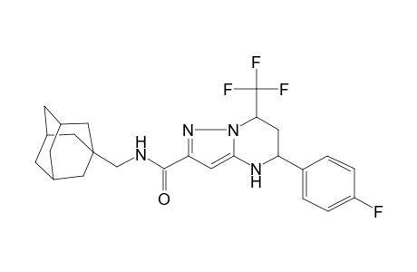 Pyrazolo[1,5-a]pyrimidine-2-carboxamide, 5-(4-fluorophenyl)-4,5,6,7-tetrahydro-N-(tricyclo[3.3.1.1(3,7)]dec-1-ylmethyl)-7-(trifluoromethyl)-
