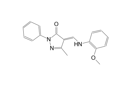 (4E)-4-[(2-methoxyanilino)methylene]-5-methyl-2-phenyl-2,4-dihydro-3H-pyrazol-3-one
