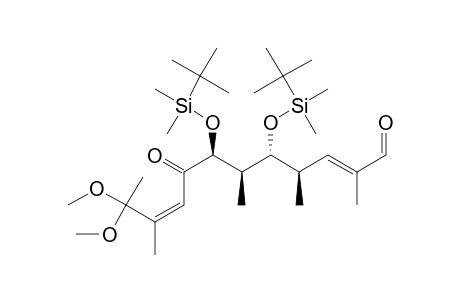 2,9-Dodecadienal, 5,7-bis[[(1,1-dimethylethyl)dimethylsilyl]oxy]-11,11-dimethoxy-2,4,6,10-tetramethyl-8-oxo-, (2E,4R*,5R*,6R*,7S*,9Z)-(.+-.)-