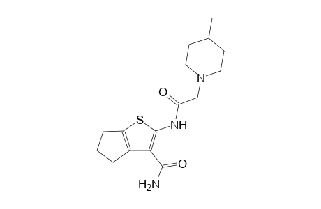 1-piperidineacetamide, N-[3-(aminocarbonyl)-5,6-dihydro-4H-cyclopenta[b]thien-2-yl]-4-methyl-