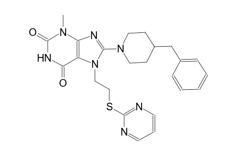 8-(4-benzyl-1-piperidinyl)-3-methyl-7-[2-(2-pyrimidinylsulfanyl)ethyl]-3,7-dihydro-1H-purine-2,6-dione