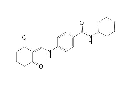 N-Cyclohexyl-4-[(2,6-dioxo-cyclohexylidenemethyl)-amino]-benzamide