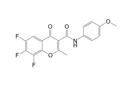 4H-Chromene-3-carboxylic acid, 6,7,8-trifluoro-2-methyl-4-oxo-, (4-methoxyphenyl)amide