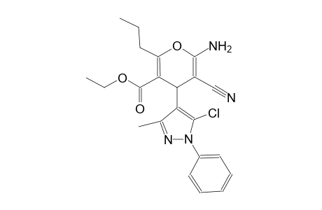 4H-pyran-3-carboxylic acid, 6-amino-4-(5-chloro-3-methyl-1-phenyl-1H-pyrazol-4-yl)-5-cyano-2-propyl-, ethyl ester