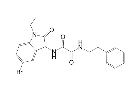 ethanediamide, N~1~-(5-bromo-1-ethyl-2,3-dihydro-2-oxo-1H-indol-3-yl)-N~2~-(2-phenylethyl)-