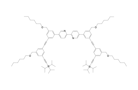 5,5'-bis{3'-(Hexyloxymethyl)-5'-[3"-(hexyloxymethyl)-5"-{[(triisopropylsilyl)ethyny]phenylethynyl}-phenyl-2,2'-bipyridyl