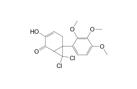 7,7-Dichloro-3-hydroxy-6-(2',3',4'-trimethoxyphenyl)bicyclo[4.1.0]hept-3-en-2-one