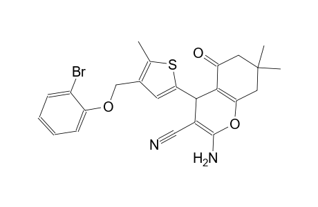 2-amino-4-{4-[(2-bromophenoxy)methyl]-5-methyl-2-thienyl}-7,7-dimethyl-5-oxo-5,6,7,8-tetrahydro-4H-chromene-3-carbonitrile