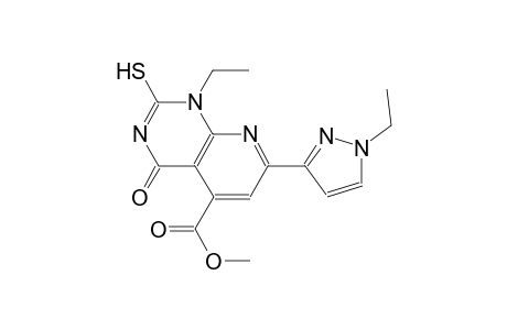 pyrido[2,3-d]pyrimidine-5-carboxylic acid, 1-ethyl-7-(1-ethyl-1H-pyrazol-3-yl)-1,4-dihydro-2-mercapto-4-oxo-, methyl ester