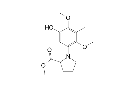 2,4-Dimethoxy-5-[2-(methoxycarbonyl)-1-pyrrolidinyl]-3-methylphenol