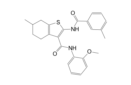 benzo[b]thiophene-3-carboxamide, 4,5,6,7-tetrahydro-N-(2-methoxyphenyl)-6-methyl-2-[(3-methylbenzoyl)amino]-