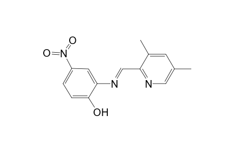 2-([(E)-(3,5-Dimethyl-2-pyridinyl)methylidene]amino)-4-nitrophenol