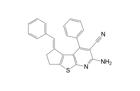 2-Amino-5-benzylidene-4-phenyl-6,7-dihydro-5H-cyclopenta[4,5]thieno[2,3-b]pyridine-3-carbonitrile