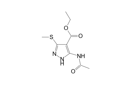 Ethyl 5-acetylamino-3-methylthio-1H-pyrazole-4-carboxylate