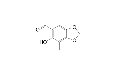 6-Hydroxy-7-methyl-1,3-benzodioxole-5-carbaldehyde