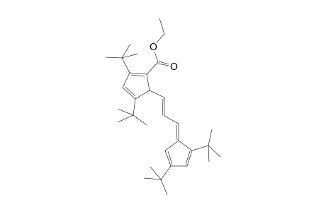 (E,E)-1,3-Di-tert-butyl-6-[2-(2,4-di-tert-butyl-5-(ethoxycarbonyl)cyclopentadienyl)vinyl]pentafulvene