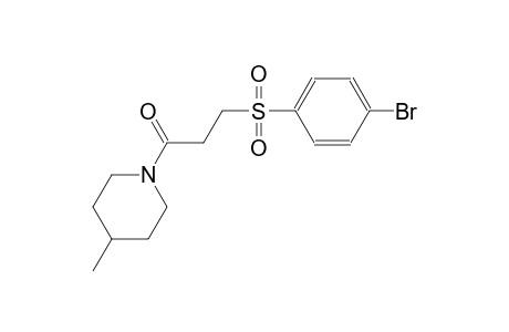 piperidine, 1-[3-[(4-bromophenyl)sulfonyl]-1-oxopropyl]-4-methyl-