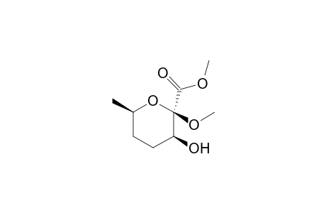 Methyl E-(2,3;2,6)-3.beta.-hydroxy-6.beta.-methyl-2.beta.-methoxy-1-oxacyclohexane-2.beta.-carboxylate