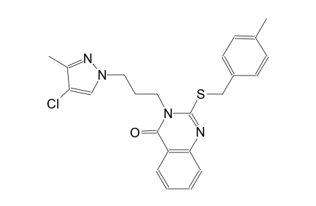 3-[3-(4-chloro-3-methyl-1H-pyrazol-1-yl)propyl]-2-[(4-methylbenzyl)sulfanyl]-4(3H)-quinazolinone