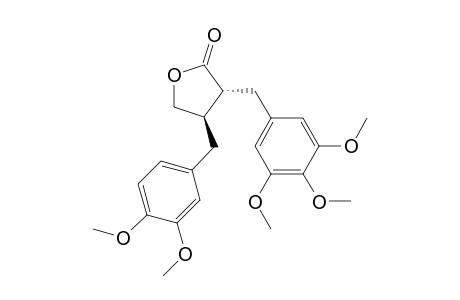 (3R,4R)-3-(3,4,5-trimethoxybenzyl)-4-veratryl-tetrahydrofuran-2-one