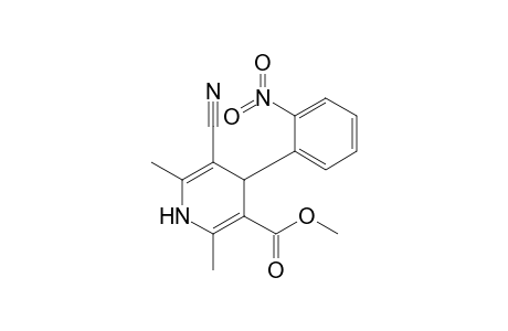 5-cyano-2,6-dimethyl-4-(2-nitrophenyl)-1,4-dihydropyridine-3-carboxylic acid methyl ester