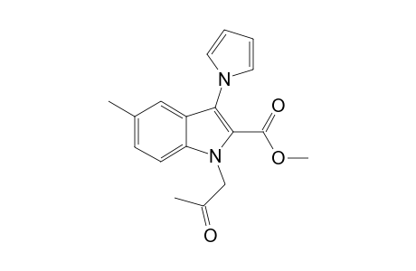 1H-Indole-2-carboxylic acid, 5-methyl-1-(2-oxopropyl)-3-(1H-pyrrol-1-yl)-, methyl ester