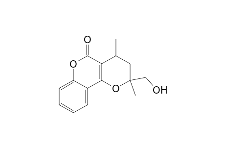 2H,5H-Pyrano[3,2-c][1]benzopyran-5-one, 3,4-dihydro-2-(hydroxymethyl)-2,4-dimethyl-