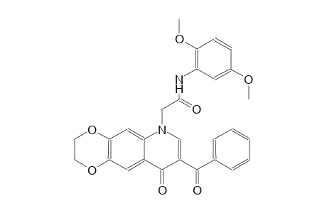 [1,4]dioxino[2,3-g]quinoline-6-acetamide, 8-benzoyl-N-(2,5-dimethoxyphenyl)-2,3,6,9-tetrahydro-9-oxo-