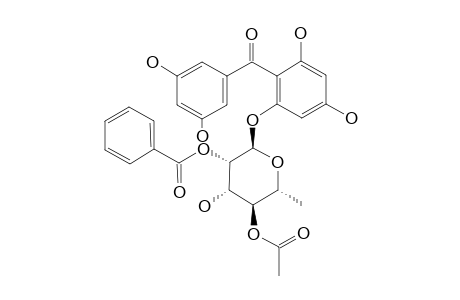 PETIOLIN-I;2',3,4',5,6'-PENTAHYDROXYBENZOPHENONE-(4''-ACETOXY-2''-BENZOYL)-ALPHA-L-RHANOPYRANOSIDE