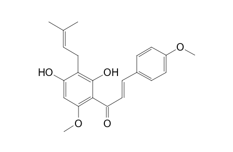 2',4'-Dihydroxy-4,6'-dimethoxy-3'-prenylchalcone, 4-O-methylxanthohumol