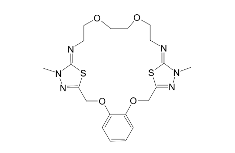 [5,5'-(3,6-DIOXA-1,8-OCTANDIYLDIAMINO)-BIS-(4-METHYL-1,3,4-THIADIAZOLO-5-YLIDENE-2-YL)-(ORTHO-PHENYLENEDIOXY)-DIMETHYLENE)]-PHANE