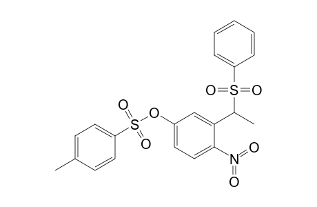 4-Nitro-3-[1-(phenylsulfonyl)ethyl]phenyl toluene-4-sulfonate
