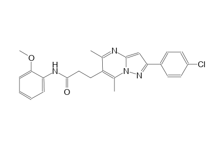 pyrazolo[1,5-a]pyrimidine-6-propanamide, 2-(4-chlorophenyl)-N-(2-methoxyphenyl)-5,7-dimethyl-