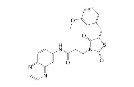 3-thiazolidinepropanamide, 5-[(3-methoxyphenyl)methylene]-2,4-dioxo-N-(6-quinoxalinyl)-, (5E)-