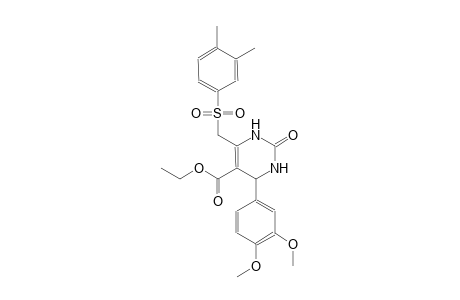 5-pyrimidinecarboxylic acid, 4-(3,4-dimethoxyphenyl)-6-[[(3,4-dimethylphenyl)sulfonyl]methyl]-1,2,3,4-tetrahydro-2-oxo-, ethyl ester