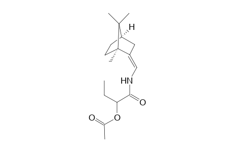 N-[1]-(Camphor-2-cis-methylidene-yl)]-2-(acetoxy)-butanamide