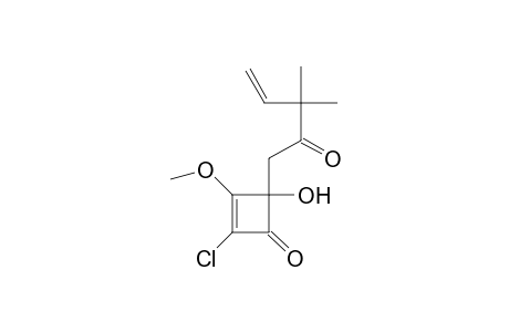 2-Chloro-4-hydroxy-3-methoxy-4-(3,3-dimethyl-2-oxo-4-pentenyl)-2-cyclobutenone