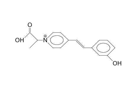 (E)-N-(1-Carboxy-ethyl)-4-M-hydroxystyryl-pyridinium cation