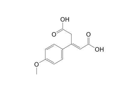 3-(4-Methoxyphenyl)pent-2-enedioic acid